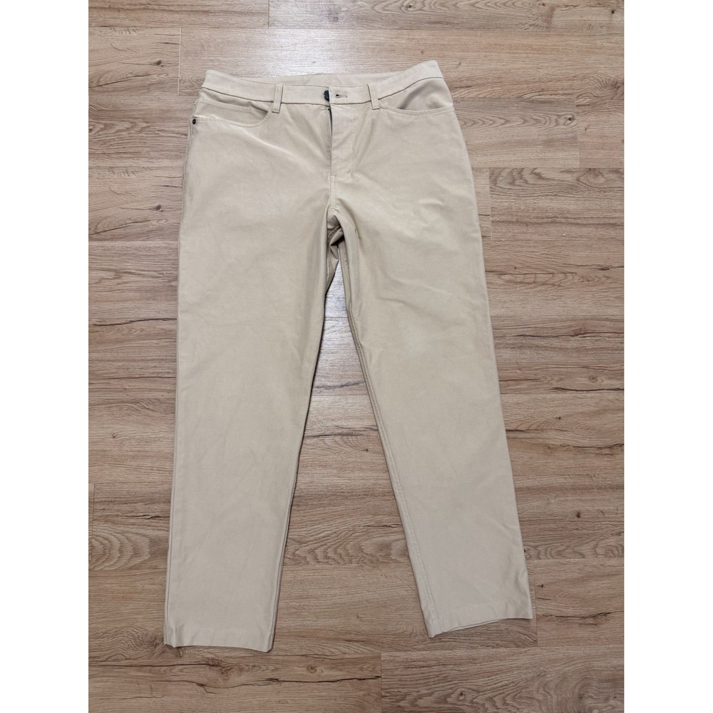 lululemon athletica ABC Chino Pants Slim Tapered Beige 34W Stretch